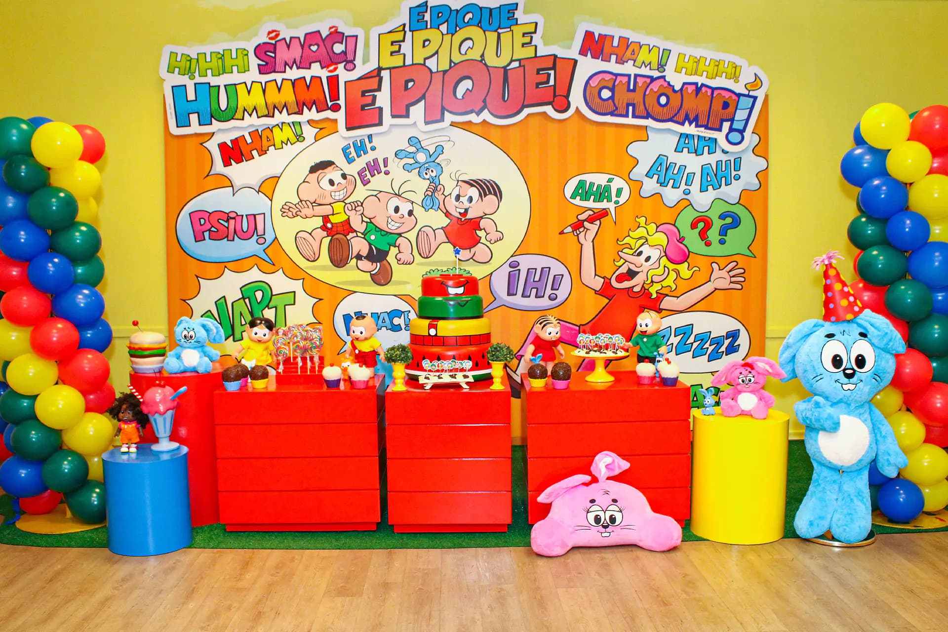 Festa de aniversario no Parque da Monica